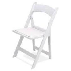 Resin Folding Chair - White - Curbside Delivery Only