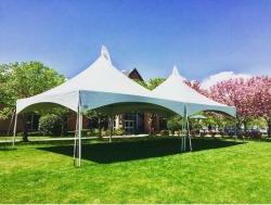 1 High Peak 20ft x 40ft Tent - Installed with Rain Gutters