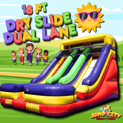Double Lane 18ft Dry Slide
