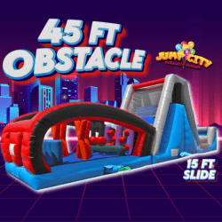 B12/B13 45ft Obstacle Course with 15ft wet/dry Slide