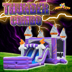 C10 or C11 Thunder Dual Lane Water Slide Combo with Pool