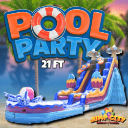 F8 20ft Pool Party Water Slide