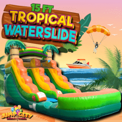 12ft Tropical Water Slide - Best for 6 y/o and under