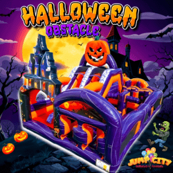 Halloween Pumpkin Dual Lane Obstacle Course
