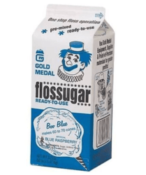 Cotton Candy Sugar and Cones Blue Raspberry 70 Servings