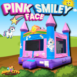 13 x 13 Pink Smiley Face Castle