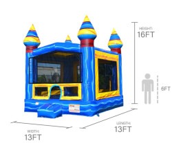 13 x 13 Blue Marble Castle