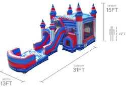 Bounce20House20with20water20slide20rental 1776558216 H3 Blue Marble Wet Or Dry Slide Combo