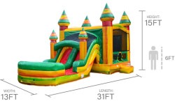 Fiesta20Bounce20House20rental20size 1776561503 1 I2 Fiesta Dual Lane Wet/Dry Slide Combo