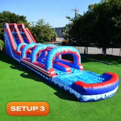 Flash20Water2020Slip20N20Slide 1776102863 C6/C7 Flash 20ft Dual Lane Waterslide with Pop Out Slip N Slide