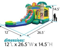 Inflatable20Rental203 1776573486 Tropical Jungle Castle Smiley Face Wet/Dry Bounce House Slide
