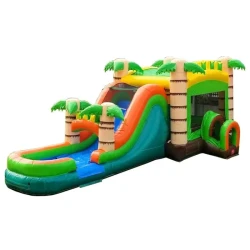 Mega20Tropical20Inflatable203 1776484168 C8 16 x 32 Mega Tropical Water Slide Bounce House Combo