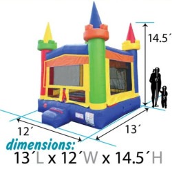 Rainbow20Castle20Inflatable20Dimentions 1775787549 13 X 13 Rainbow Modular Bounce House
