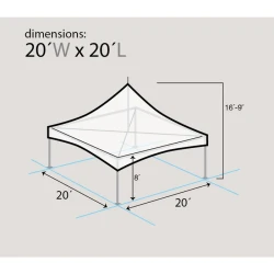 Tent20Dimensions 1776177213 1 High Peak 20 X 20 Tent Installed