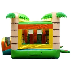 Tropical20Double20Lane20Interior 1776448064 D4 Tropical Bounce House Double Lane Slide Combo