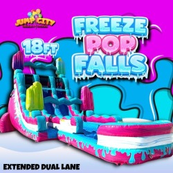18ft Dual Lane Freeze Pop Falls Water Slide