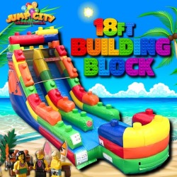 15ft Building Block Water Slide