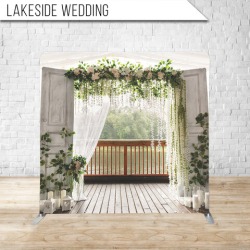 Lakeside Wedding Photo Booth Backdrop