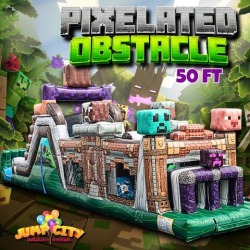 50ft Pixelated Wet or Dry Obstacle Course