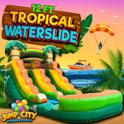 12ft Tropical Water Slide - Best for 6 y/o and under
