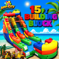 15ft Building Block Water Slide