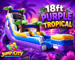 18ft Purple Tropical Water Slide