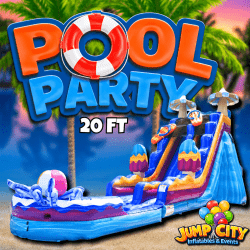 F8 20ft Pool Party Water Slide