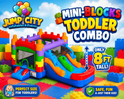 Mini Blocks Toddler Wet/Dry Bounce House