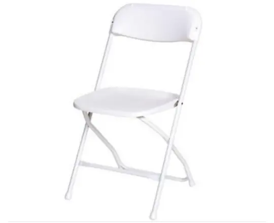 Folding white chair rental in Edina MN