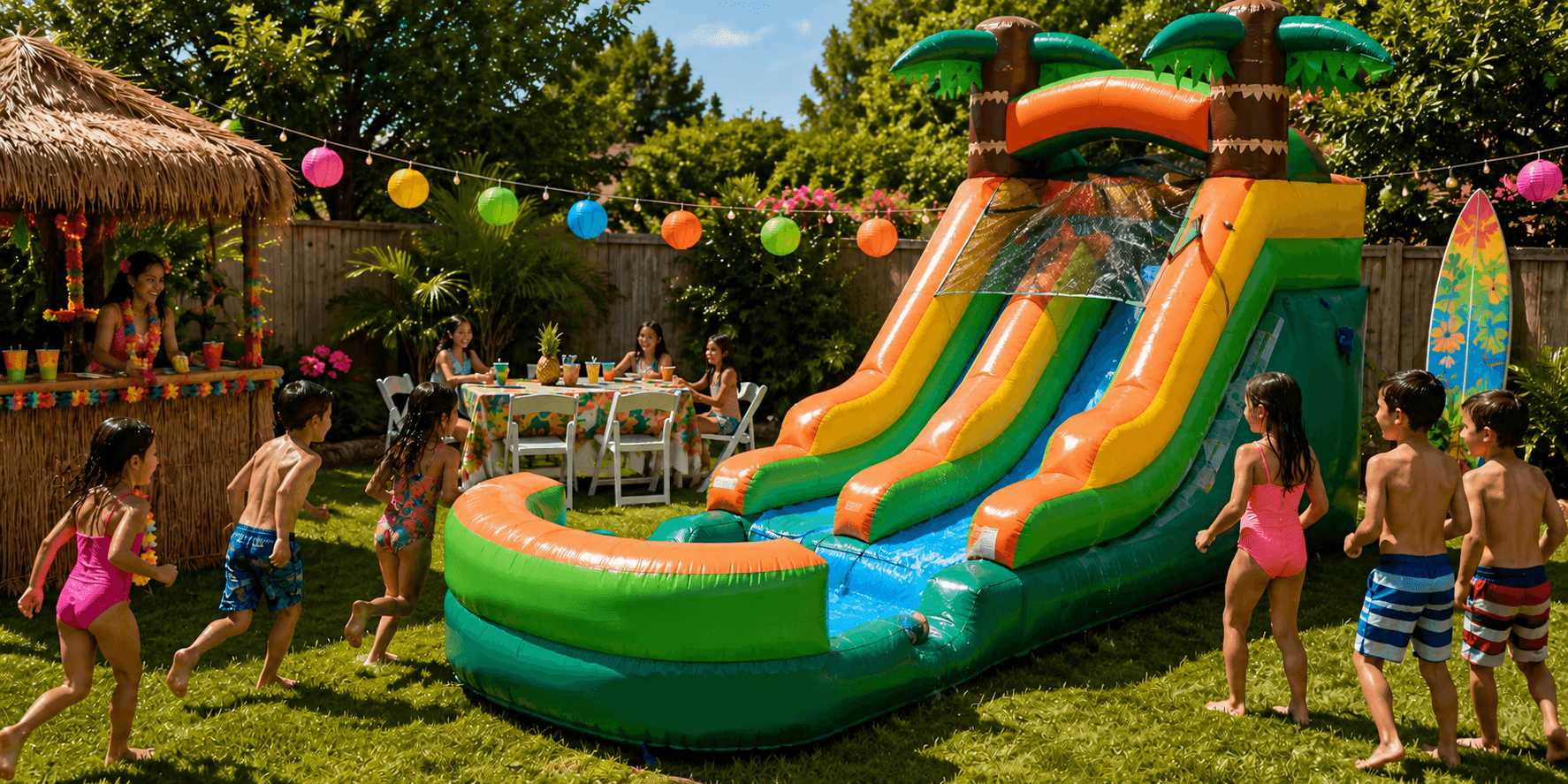 tropical water slide