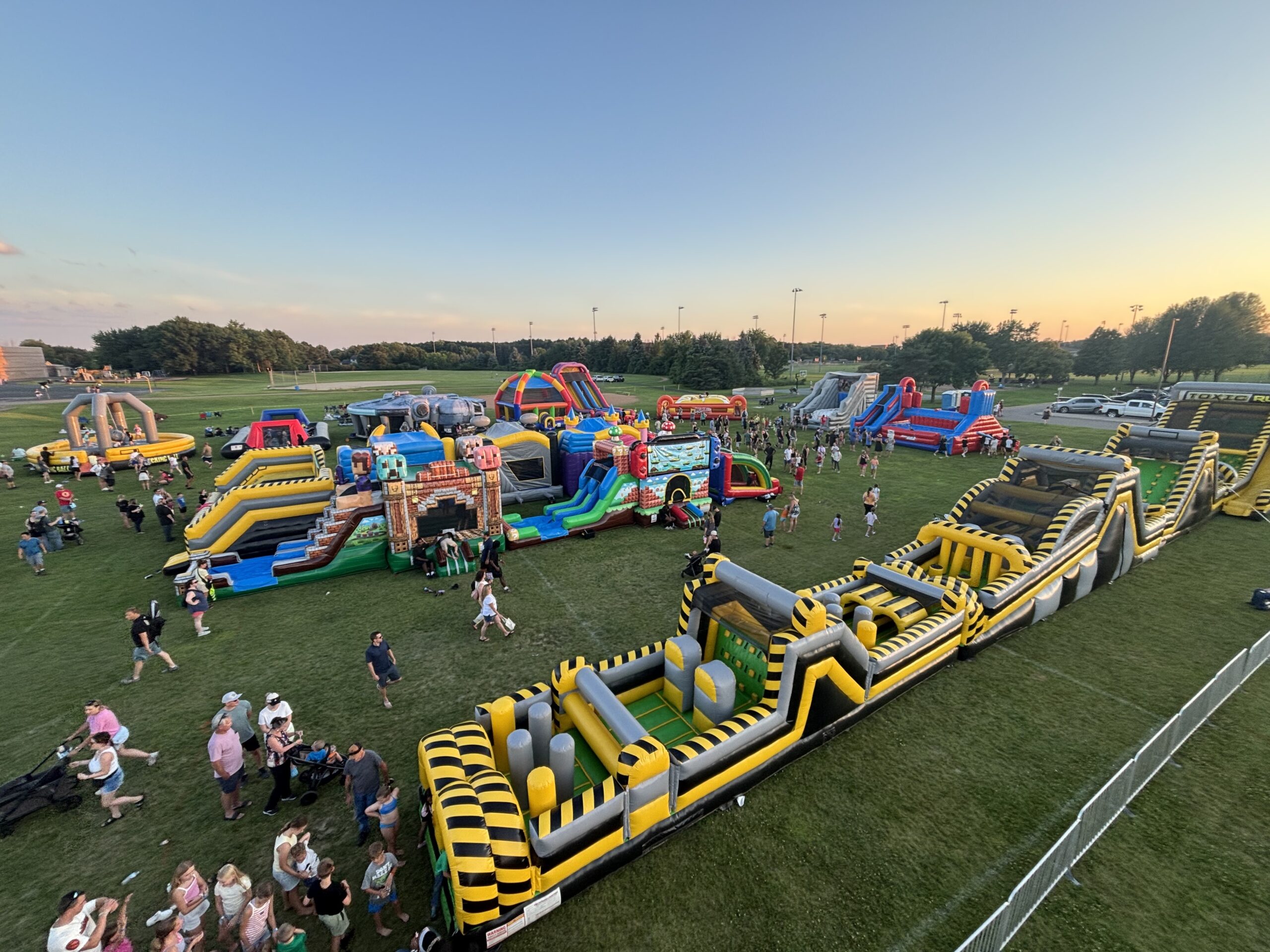 Andover Fun Fest Inflatable Rentals 1 Andover Fun Fest event setup with inflatables