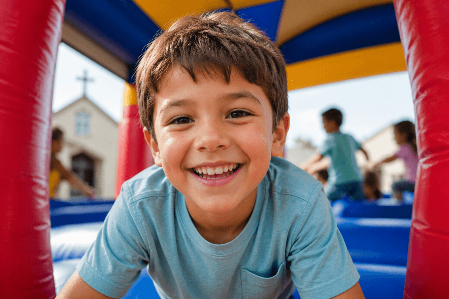 Inflatable rentals at a Twin Cities church event