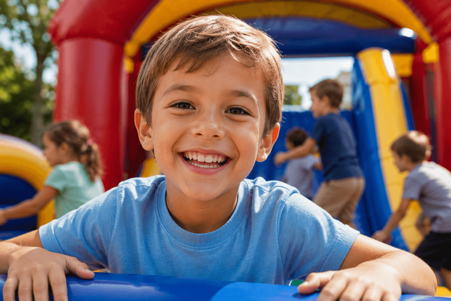 Inflatable rentals at a Twin Cities Vacation Bible School week