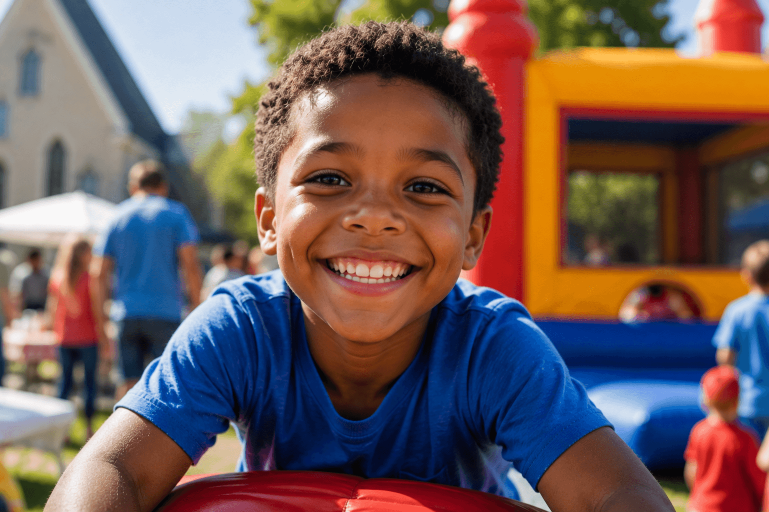 Inflatable rentals at a Twin Cities church fundraiser