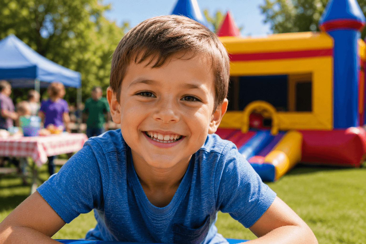 Inflatable rentals at a Twin Cities church picnic