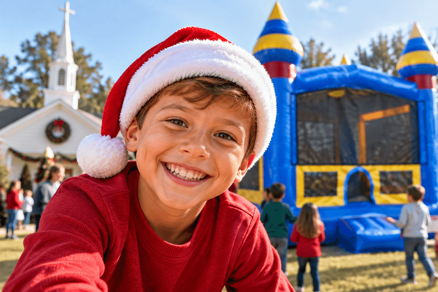 Inflatable rentals at a Twin Cities church Christmas event