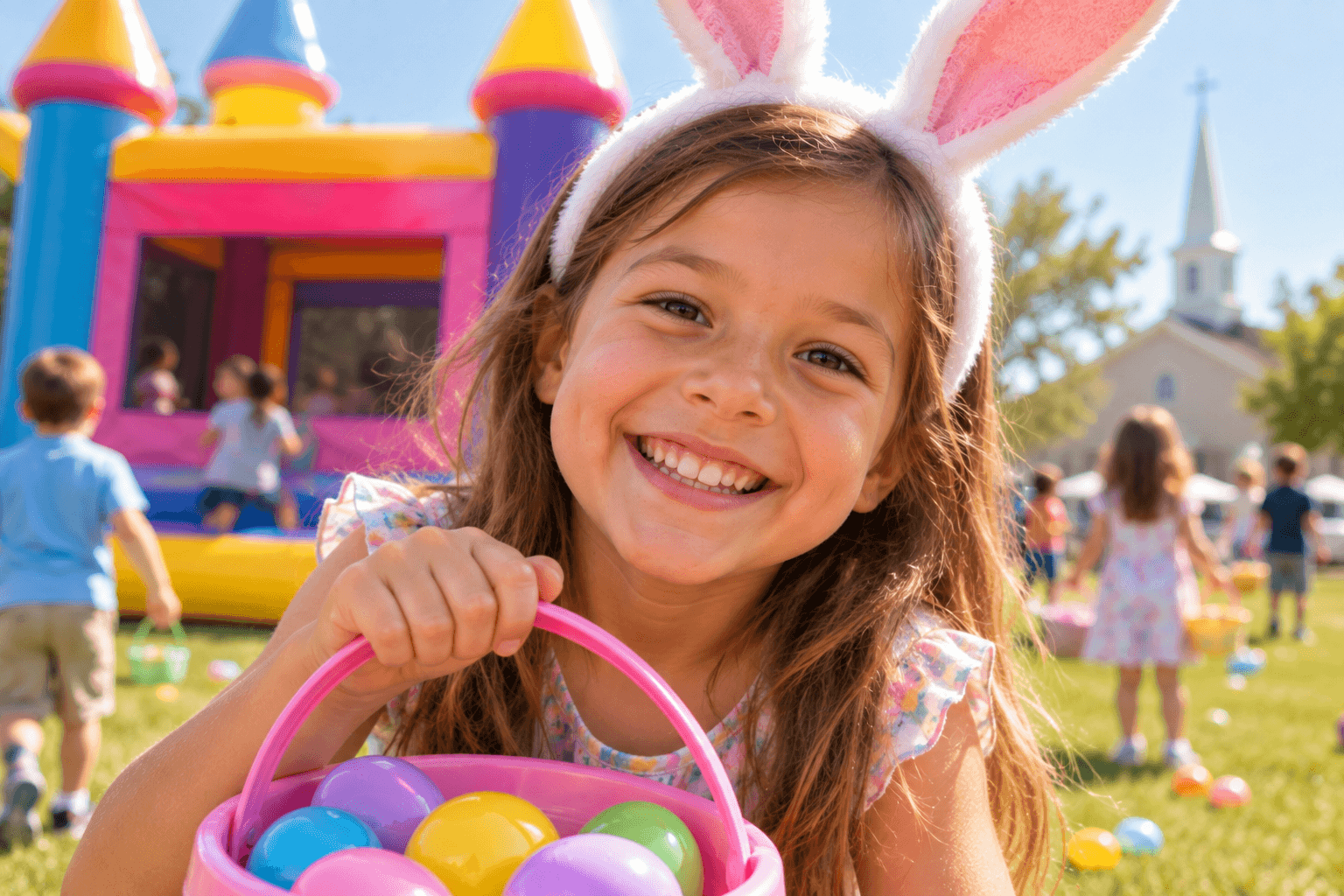 Church Events: Easter Events 1 Inflatable rentals at a Twin Cities church Easter event