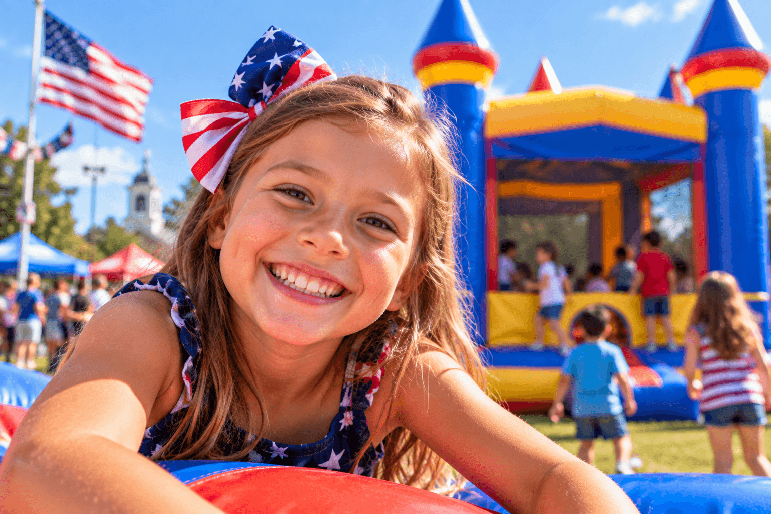 Inflatable rentals at a Twin Cities Fourth of July celebration