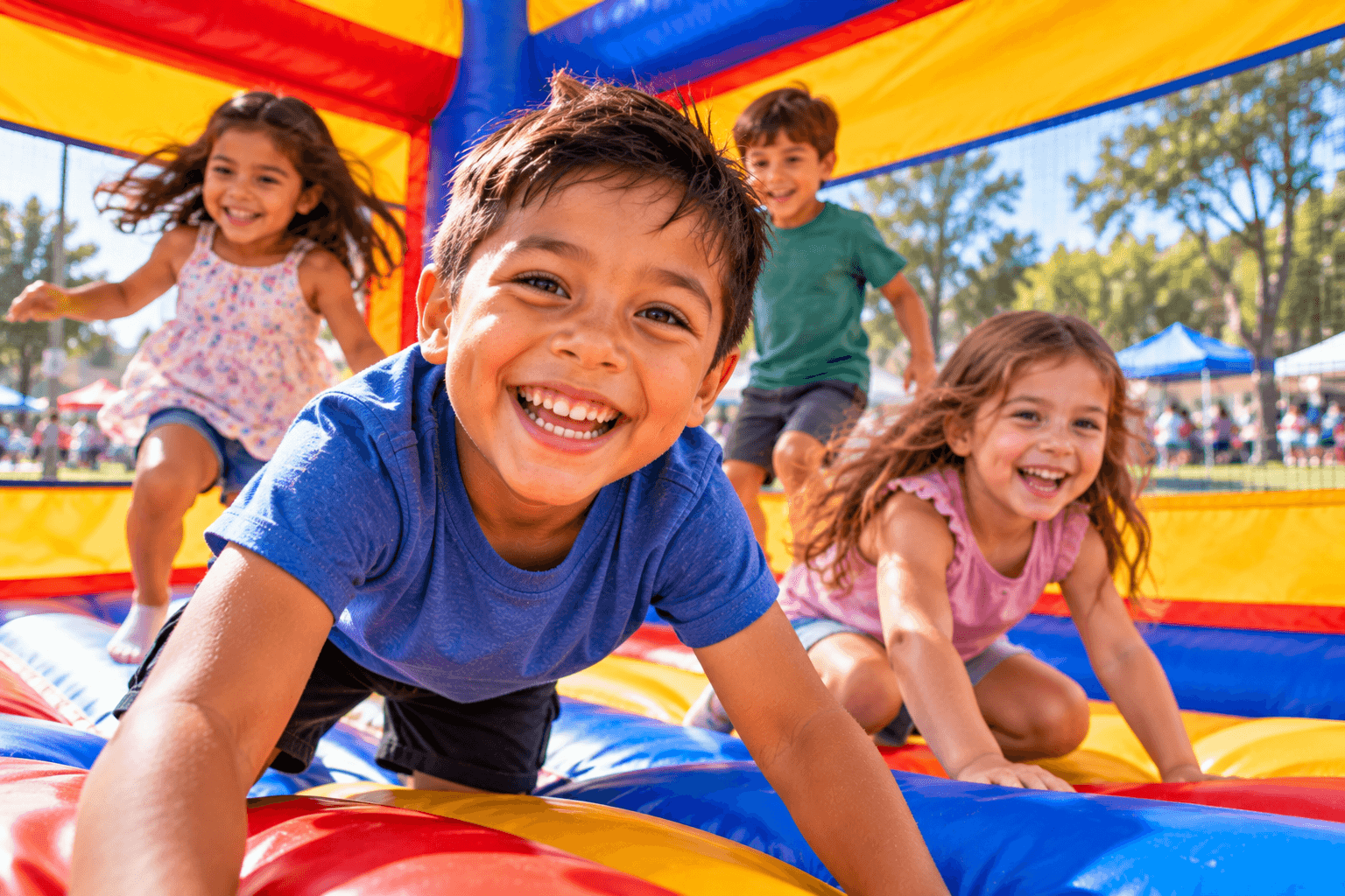 Inflatable rentals at a Twin Cities park and recreation event