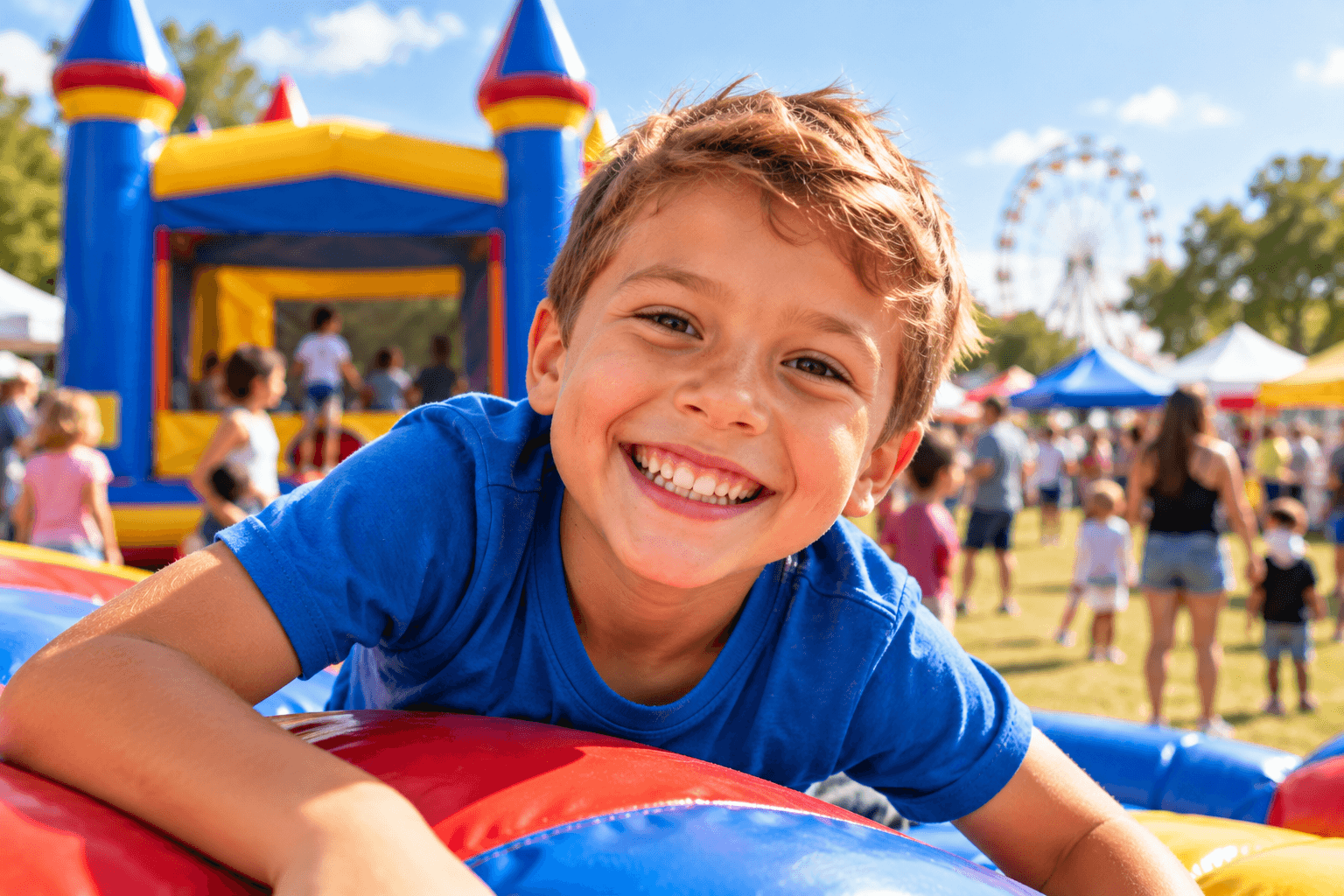 Inflatable midway at a Twin Cities summer festival